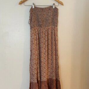 American Eagle Floral Strapless Maxi Dress size small